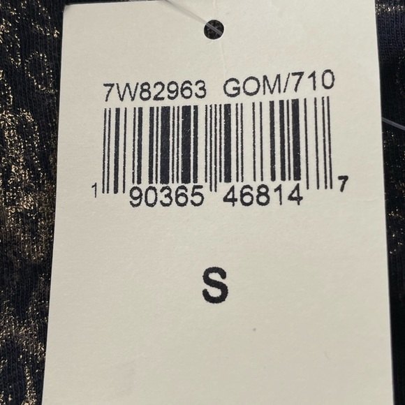 Lucky Brand Boho 3/4 inch Sleeve Shirt Black Gold Size Small - Picture 6 of 9